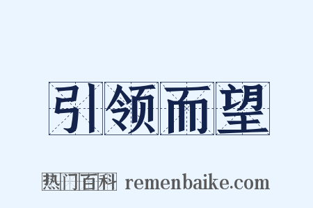 引领而望是什么意思的图片